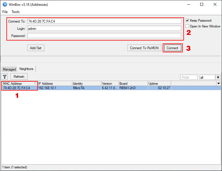 Menghubungkan MikroTik Routerboard Dengan Winbox