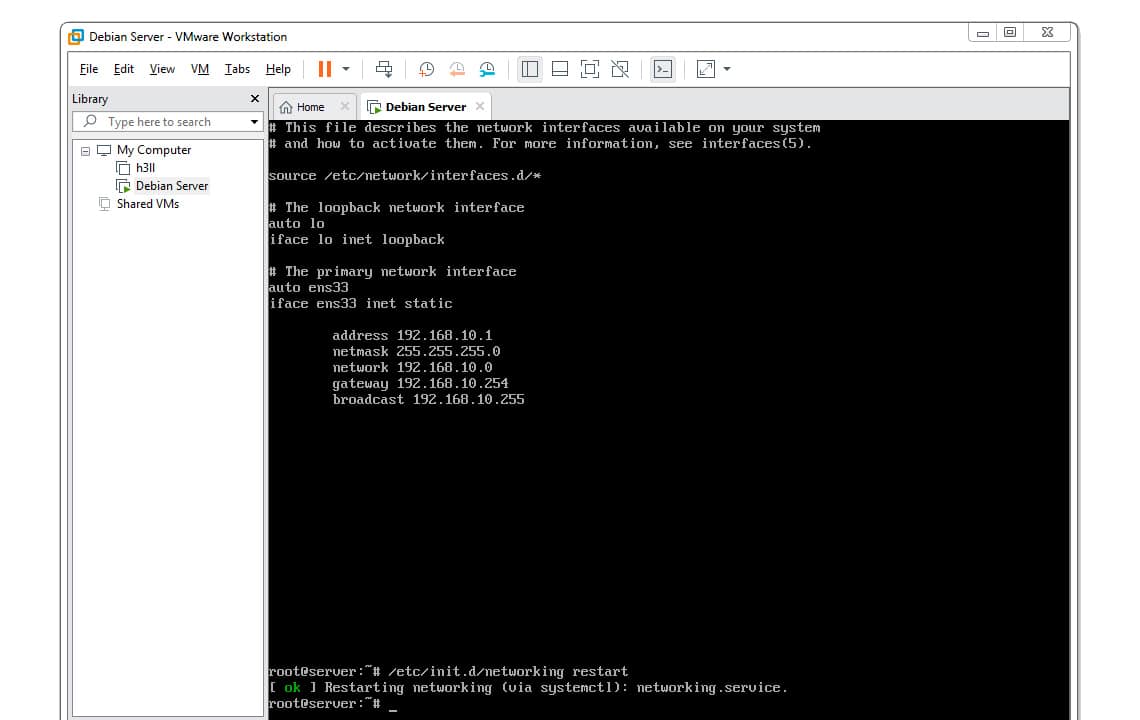 Cara Konfigurasi IP Address Debian 5