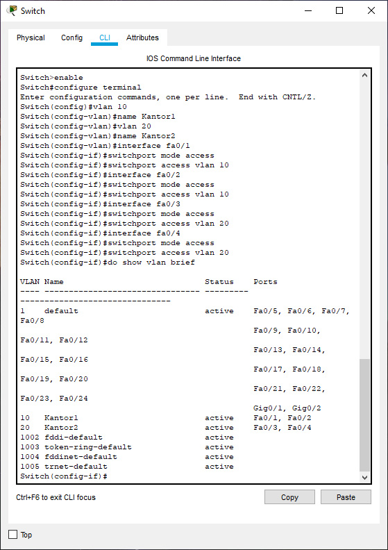 Konfigurasi VLAN Di Cisco