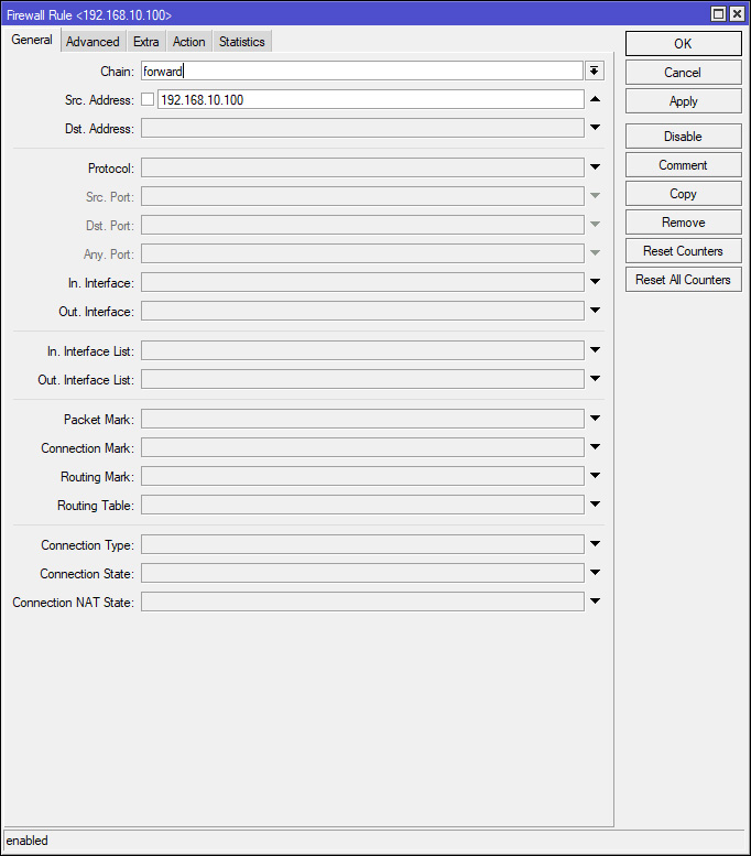 Firewall Rule MikroTik