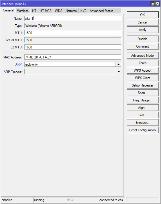 Konfigurasi Interface Wlan Di MikroTik