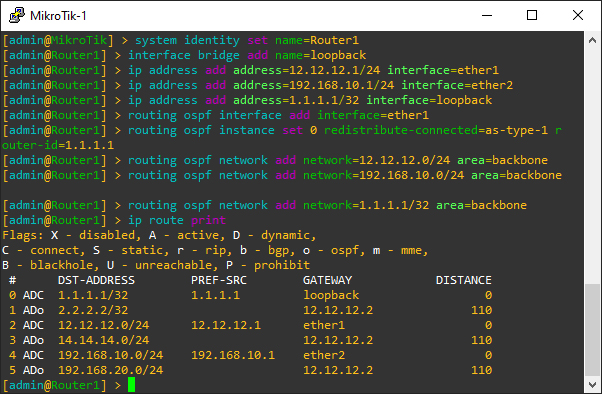 Cek Tabel Routing OSPF