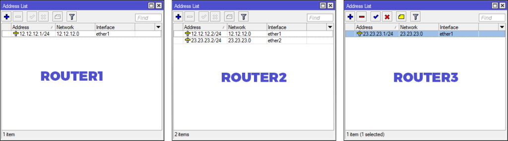 Konfigurasi IP Address MME Winbox