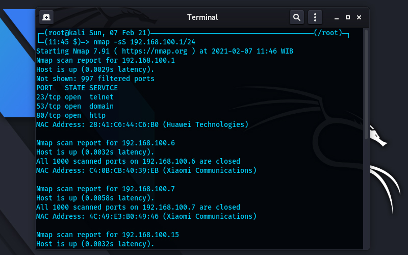 Menentukan Host Menggunakan Nmap