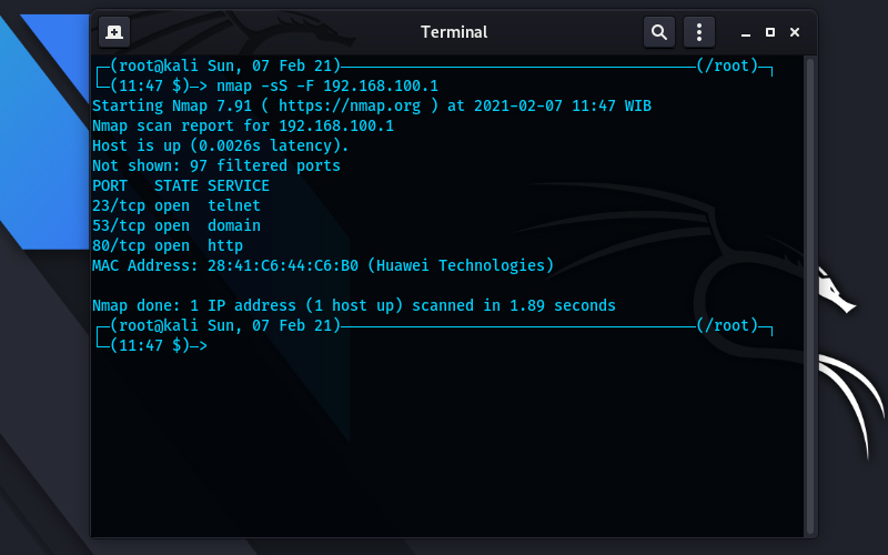 Menentukan Port Di Nmap