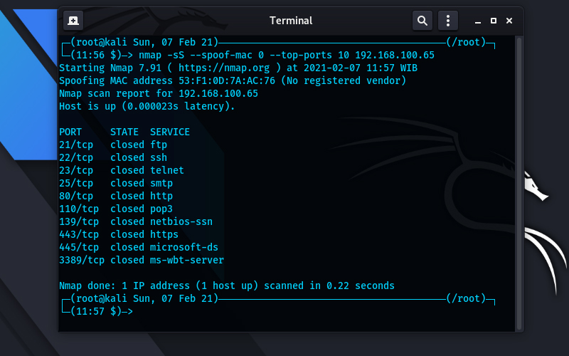 Menghindari Firewall Untuk Pemindaian Nmap