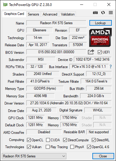 Check VGA Via GPU-Z