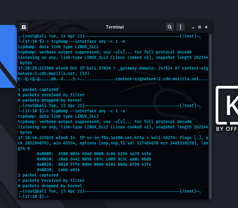 Lihat Isi Paket Tcpdump