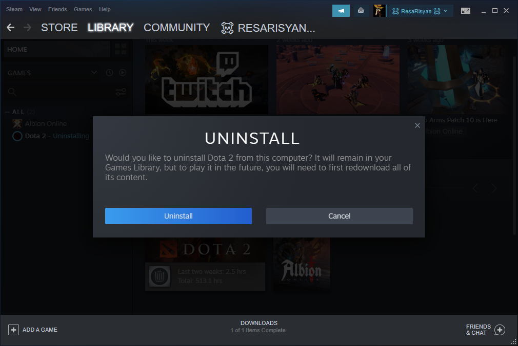 Uninstall Game Steam Melalui Windows