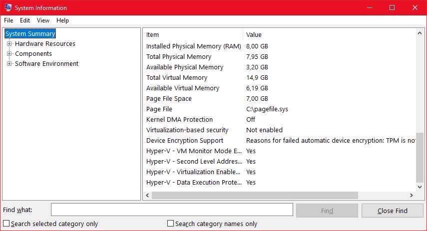 Gunakan System Information Window Untuk Memeriksa RAM