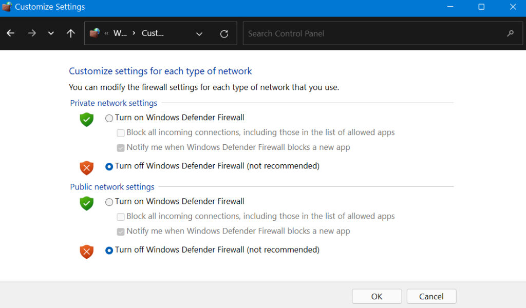 Windows Defender Firewall illustration. Defender firewall