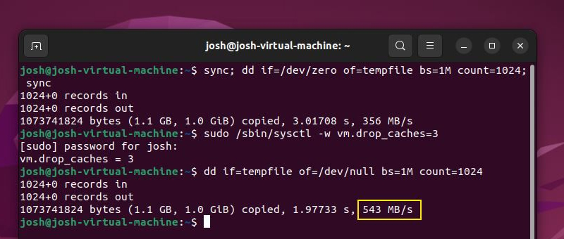 Cek Kecepatan SSD Di Linux Tanpa Program-2