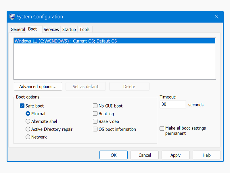 Safe Boot Minimal