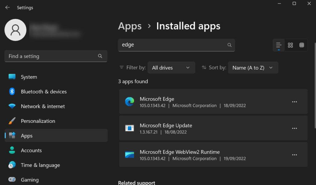 Cara Menghapus Microsoft Edge Settings App