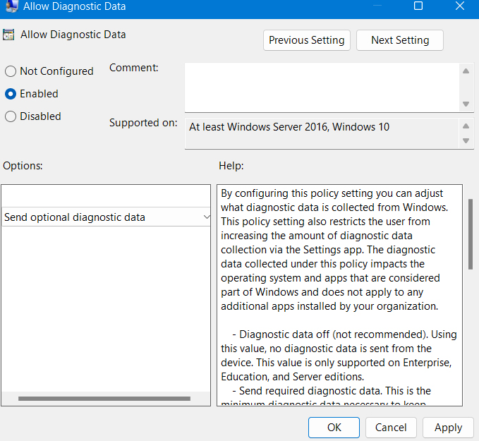 Edit Local Group Policy Editor